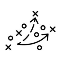 Strategy, football vector icon