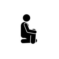 Man, person, squatting vector icon