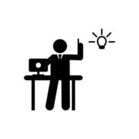 Businessman idea creative think vector icon