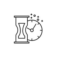 reloj de arena hora antiguo vector icono
