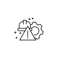 Industry gear warning vector icon