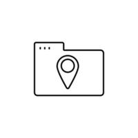 Folder location vector icon