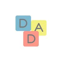 ABC Block, DAD vector icon