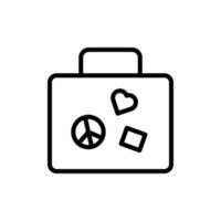 Briefcase, stickers vector icon