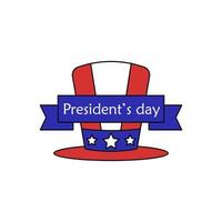 President day hat vector icon