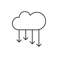Cloud computing, arrows, SEO vector icon