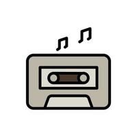 Cassette, music vector icon