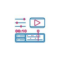 Video production, editing vector icon