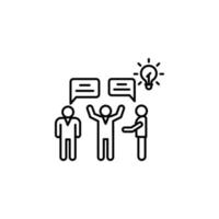 Business talk idea vector icon