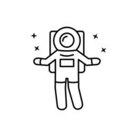 Astronaut, cosmonaut, star vector icon