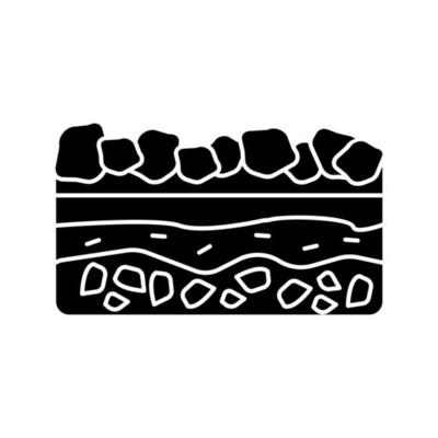 Soil ground vector icon