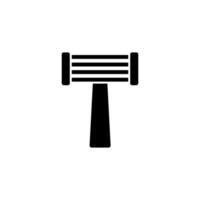 Bathroom, razor, solid vector icon