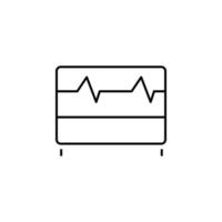 icono de vector de cardiograma