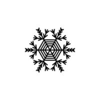 icono de vector de copo de nieve