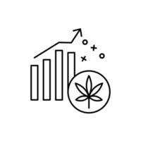 marijuana drogas crecimiento vector icono
