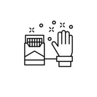 Addict, cigarette, hand vector icon