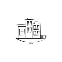 city building vector icon