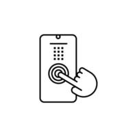 Touch screen mobile vector icon