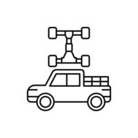 Chassis, car repair vector icon