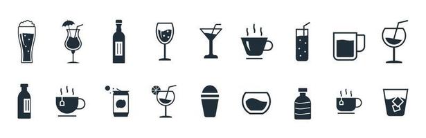 cocktail icon drink liquor refreshing alcohol glass cups menu bar icons set  2615016 Vector Art at Vecteezy