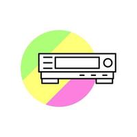 Record player technology vector icon