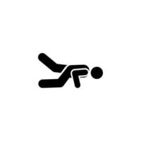 Fitness gym man dumbbell training with arrow pictogram vector icon