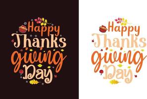 Print happy thanksgiving day t shirt vector