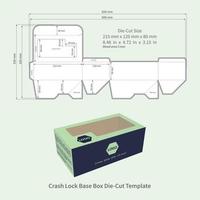 morir cortar caja modelo cartulina caja diseño vector