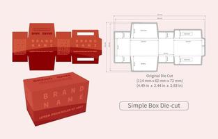 morir cortar caja modelo cartulina caja diseño vector