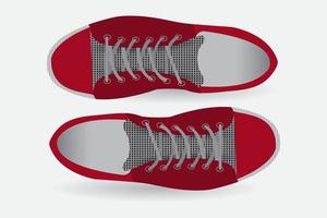 casual zapatos. granate zapatos. genial para chicas, estudiantes, Atletas etc vector