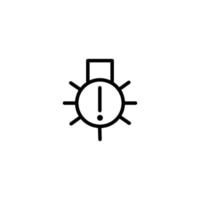 Car light problem indicator icon design vector