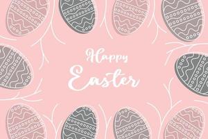 geometric pattern abstract background, with transparent easter ornament and twigs, Template for banner, poster, social media, spring greeting card. vector