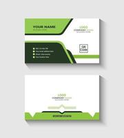 Simple and modern green color business card design vector