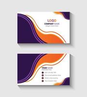 Clean and modern business card with gradient vector