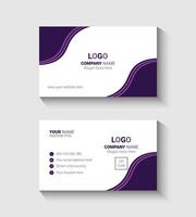 Minimal business card template vector