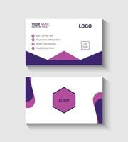 Simple and modern colorful business card design template vector