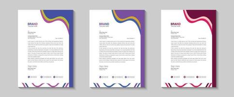 Vector creative and clean business letterhead design template