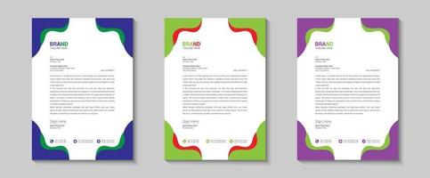 Vector modern and clean style business letterhead design