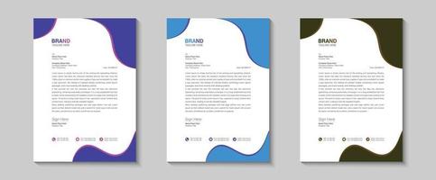 Vector creative and clean business letterhead design template