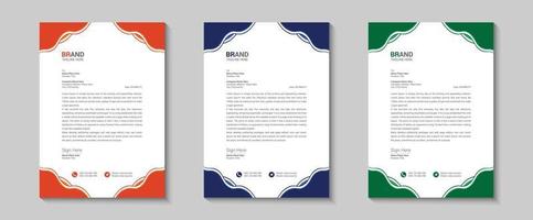 Vector modern and clean style business letterhead design