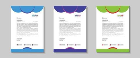 Vector modern and clean style business letterhead design