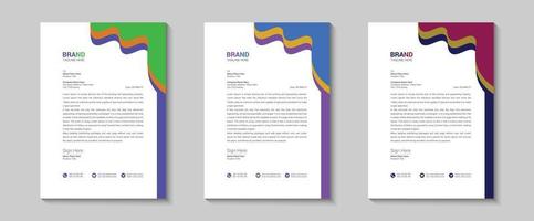 Modern and clean business letterhead design vector