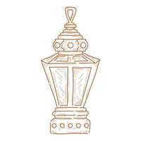 Vector graphic illustration, islamic lantern with hand draw style fit for your design flayer, banner, web page design, greeting card company or design social media