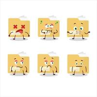 File folder cartoon character with nope expression vector