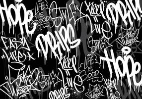 Seamless graffiti art illustration pattern. Graffiti background with throw-up and tagging hand-drawn style. Street art graffiti urban theme for prints, banners, and textiles in vector format.