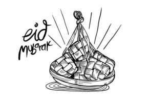 Ramadan idul fitri ketupat vector