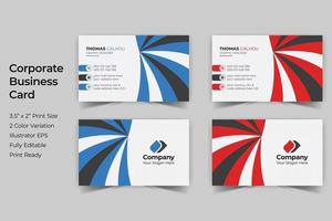 Corporate Business Card Print Template vector