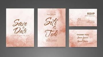 Wedding invitation with abstract watercolor background vector