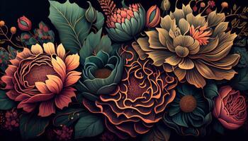 Abstract Floral Design . photo