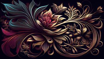Abstract Floral Design . photo